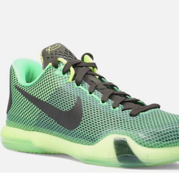 Nike Kobe Bryant X 10 size 9 US 42.5 EUR "vino" Green and Black Athletic Shoes - Picture 1 of 12